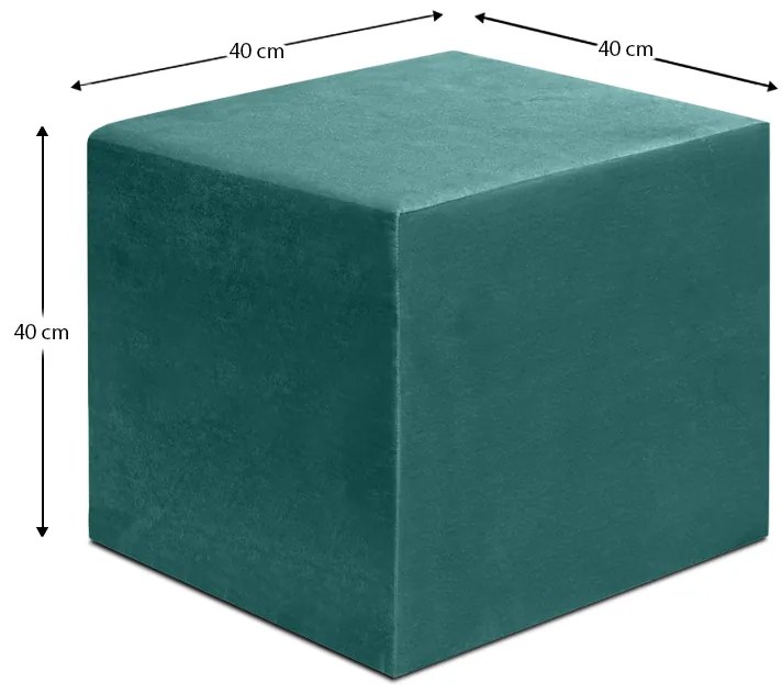 Σκαμπώ April Megapap βελούδινο χρώμα κυπαρρισί 40x40x40εκ. - GP043-0102,3