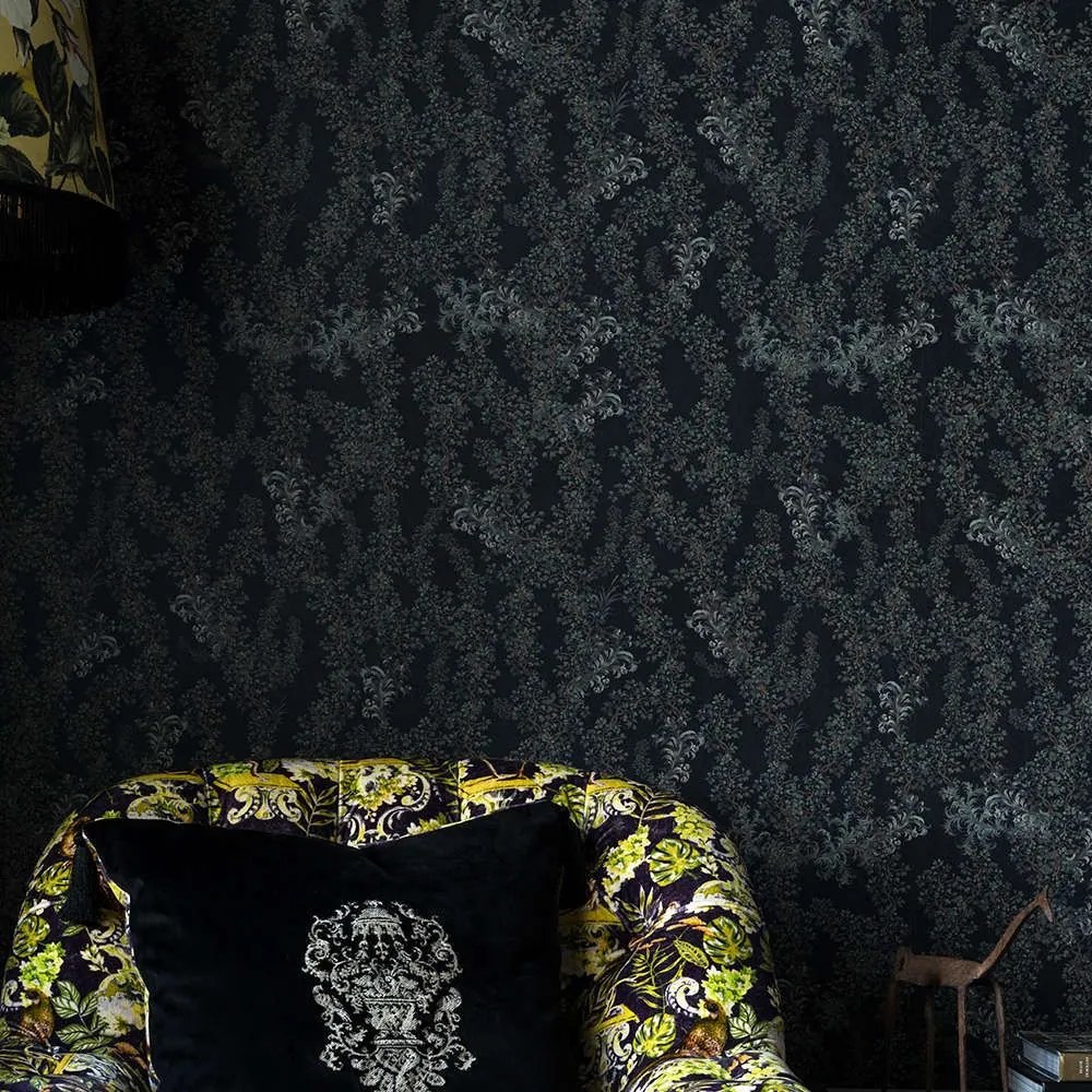 Ταπετσαρία Dark Leaves WP20458 Anthracite-Green-Grey MindTheGap 52x300cm