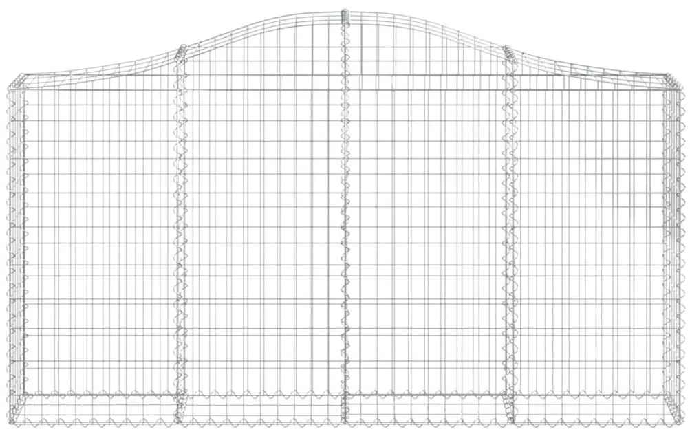 vidaXL Συρματοκιβώτια Τοξωτά 6 τεμ. 200x30x100/120 εκ. Γαλβαν. Ατσάλι
