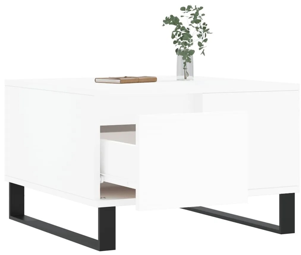 vidaXL Τραπεζάκι Σαλονιού Λευκό 55x55x36,5 εκ. από Επεξεργασμένο Ξύλο