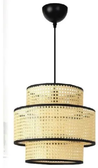 Κρεμαστό Φωτιστικό Οροφής HK-VIENNA 1L 3ΠΑΤΟ BAMBOO-RATTAN 14-0210 Heronia-14-0210-Καφέ 14-0210