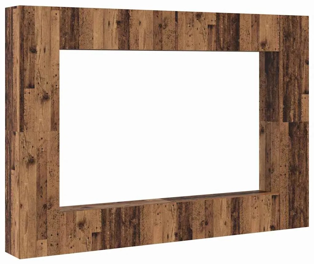 vidaXL Σετ επίπλου τηλεόρασης 8 pcs Παλαιό ξύλο 100 x 30 x 30 cm