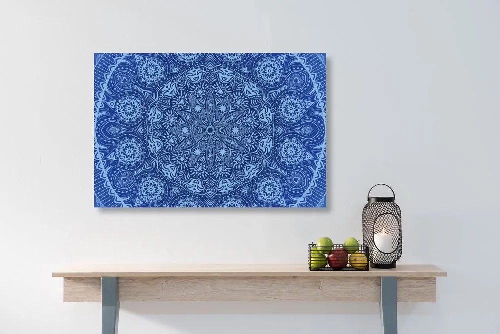 Εικόνα διακοσμητικό Mandala με δαντέλα σε μπλε