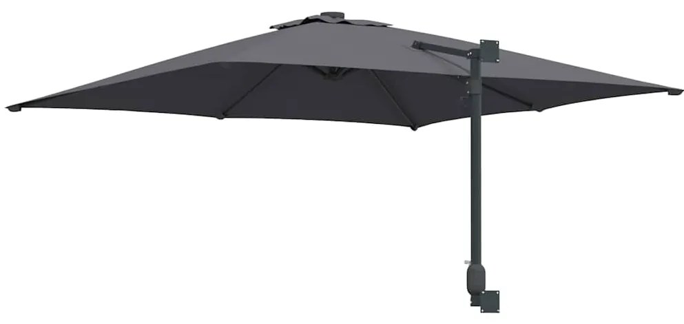 vidaXL Ομπρέλα Κήπου Ανθρακί, Μαύρο 248.5 x 247.5 x 160 εκ.