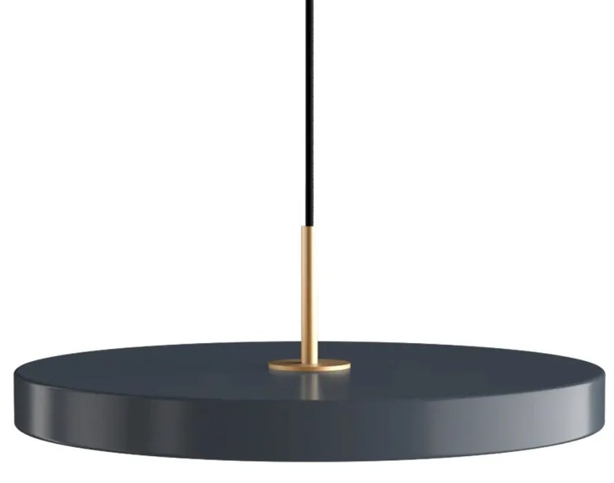 Φωτιστικό Οροφής Asteria Plus Medium Brass 2561 Φ43x14 cm Led 1600lm 28W 2400-3000k Anthracite Umage