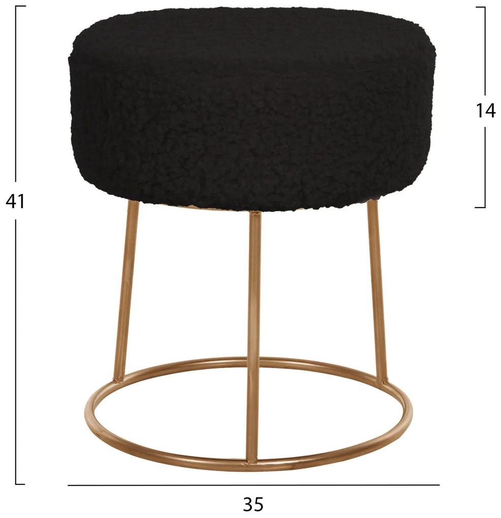 ΣΚΑΜΠΟ KARLO HM8411.24 ΑΠΟ ΜΑΥΡΟ ΜΠΟΥΚΛΕ ΜΕ ΧΡΥΣΗ ΒΑΣΗ Φ35x41Υ εκ. (1 Τεμμάχια)