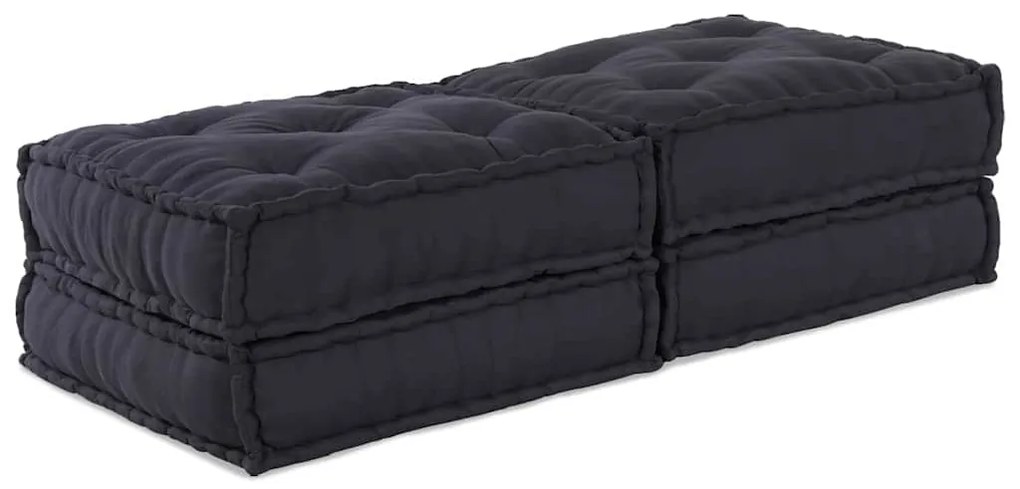 vidaXL Αρθρωτός Καναπές 2 pcs Ανθρακί 70 x 70 x 36 εκ ύφασμα