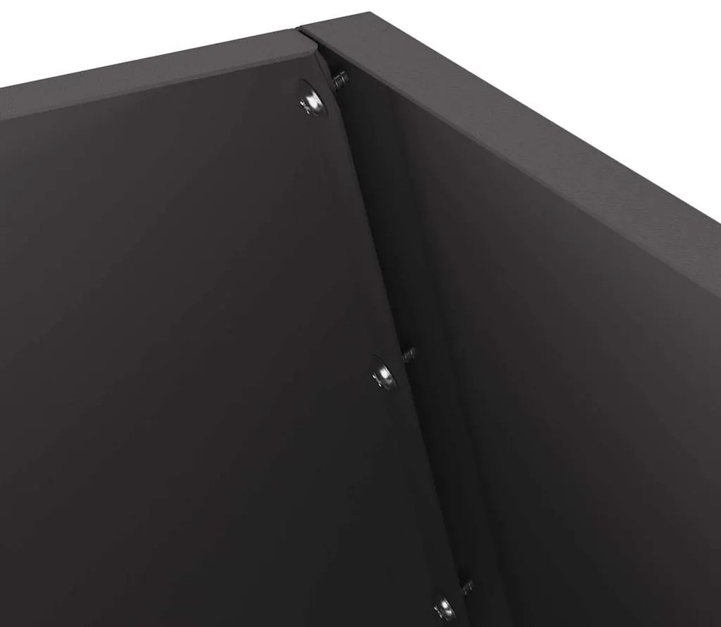 vidaXL Φωτιά Μαύρο 50 x 50 x 100 cm Κρύα έλαση από χάλυβα