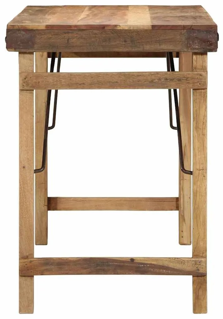 vidaXL Τραπεζαρία Καφέ 110 x 55 x 76 cm Μασίφ ανακυκλωμένο ξύλο