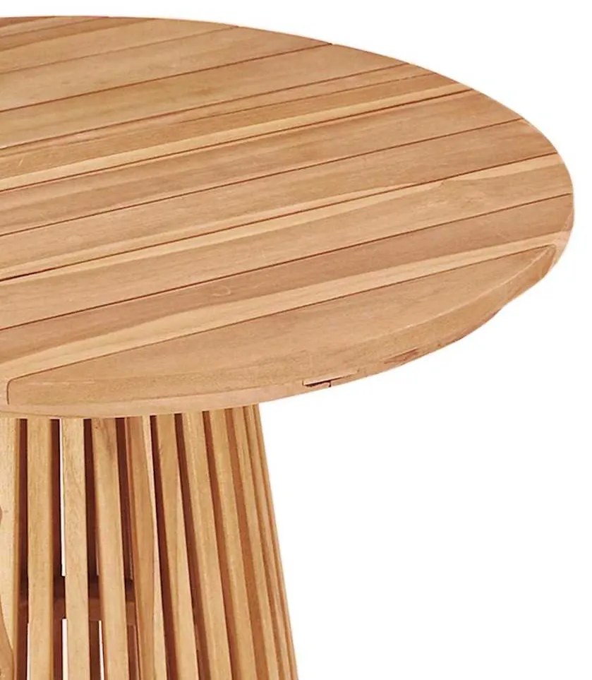 vidaXL Τραπέζι Κήπου για Φαγητό Καφέ 70 x 70 x 75 cm Μασίφ ξύλο teak