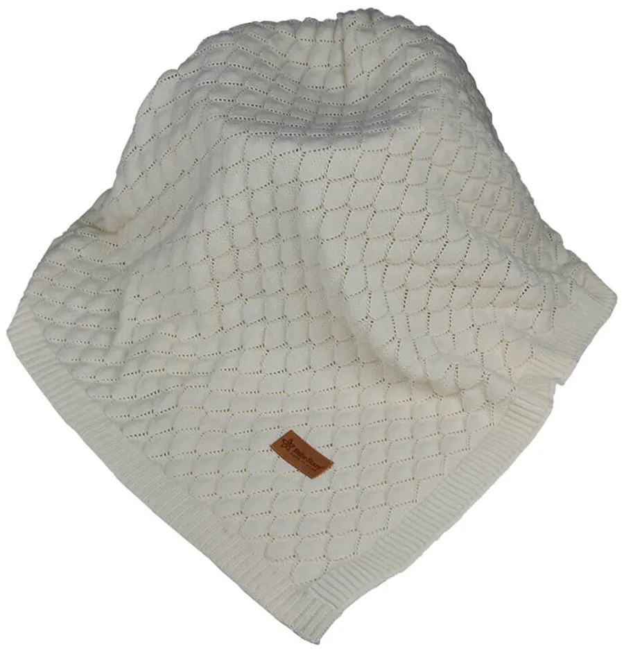Κουβέρτα Πλεκτή Κούνιας (110x140) Bebe Stars Ivory 308-183