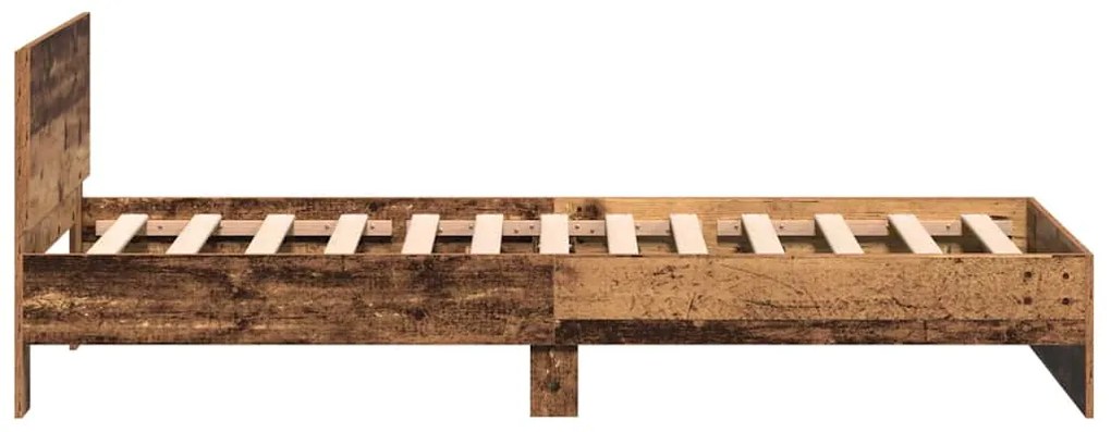 vidaXL Κρεβάτι με Κεφαλάρι Παλιό Ξύλο 100 x 200 cm Επεξεργασμένο ξύλο
