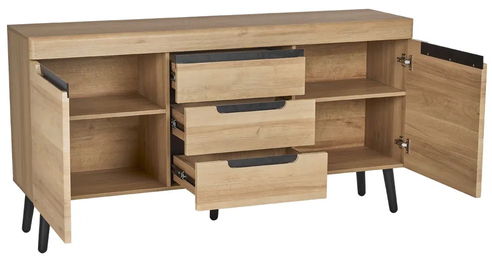 GRIF ΜΠΟΥΦΕΣ ΦΥΣΙΚΟ ΜΑΥΡΟ 160x40xH83cm - 05-0753