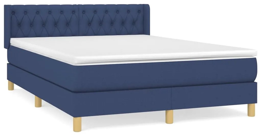 ΚΡΕΒΑΤΙ BOXSPRING ΜΕ ΣΤΡΩΜΑ ΜΠΛΕ 140X190 ΕΚ. ΥΦΑΣΜΑΤΙΝΟ 3130511