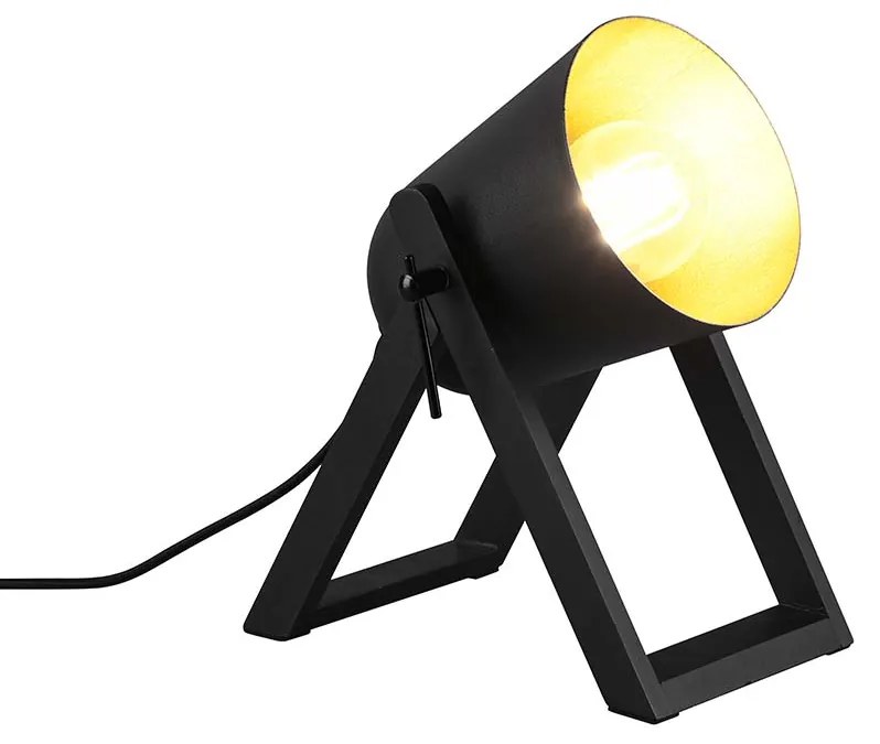 Λάμπα Επιτραπέζια RL Lighting Marc R50721080 Μαύρο Ματ-Χρυσό