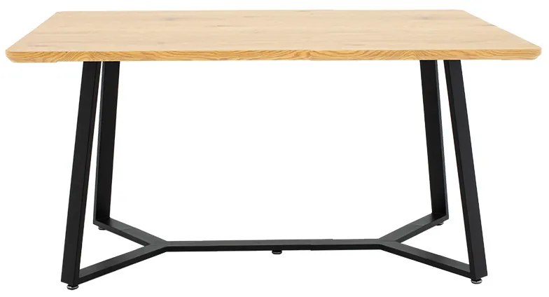 Tραπέζι Gemma pakoworld sonoma-μαύρο 140x80x75εκ - 235-000016 - 235-000016