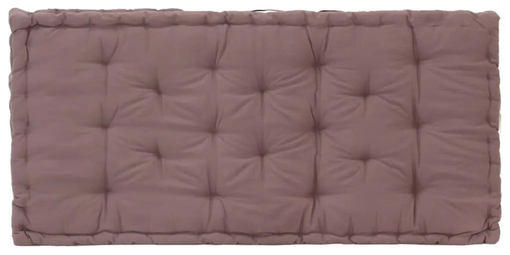 vidaXL Μαξιλάρα Δαπέδου / Παλέτας Taupe 120 x 80 x 10 εκ. Βαμβακερή