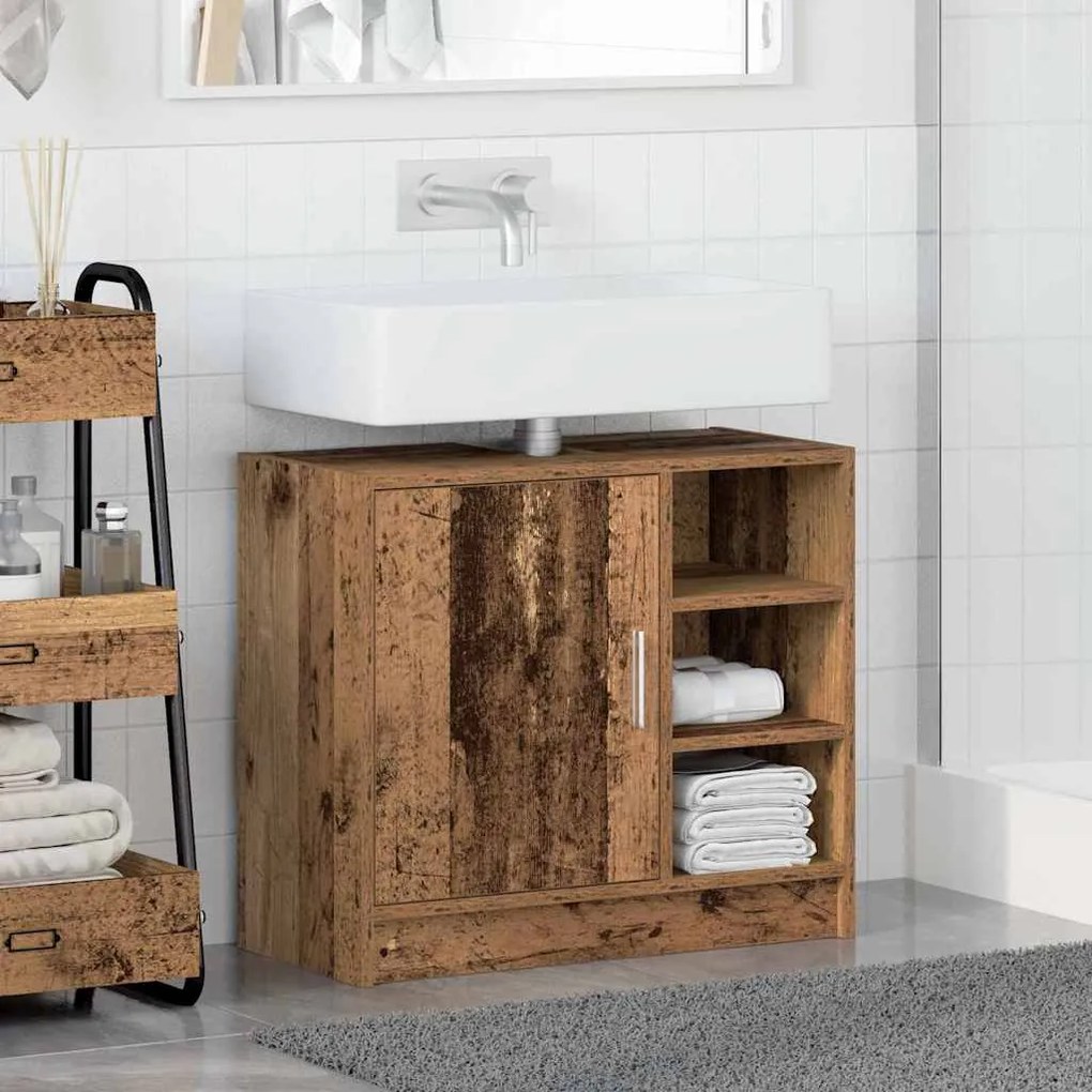 vidaXL Ντουλάπι Νιπτήρα Παλιό Ξύλο 63 x 29 x 55 cm Επεξεργασμένο ξύλο