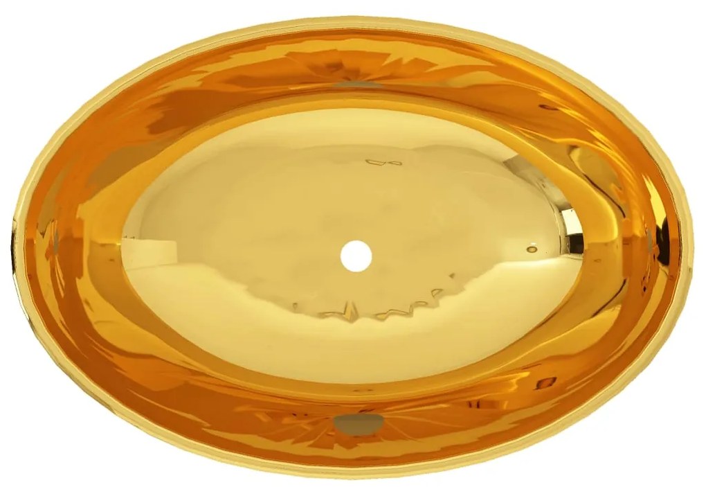 vidaXL Νιπτήρας Χρυσός 40 x 33 x 13,5 εκ. Κεραμικός