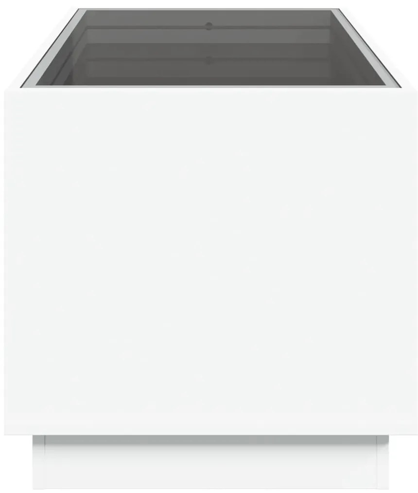 Τραπεζάκι Σαλονιού Infinity LED Λευκό 70x50x50 εκ. - Λευκό