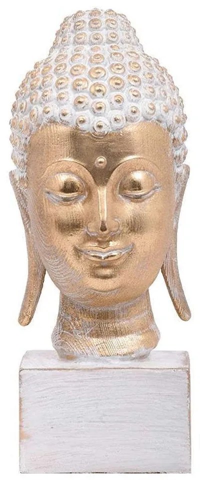 Διακοσμητικό Επιτραπέζιο Buddha 276-223-001 16x14,5x34cm Gold-White Polyresin