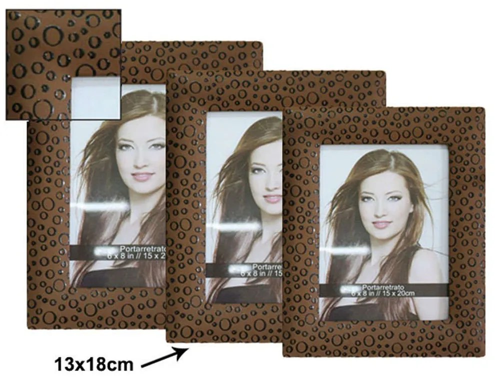 Κορνίζα Leopard 15-00-5431-57 13x18cm Brown Marhome Πλαστικό