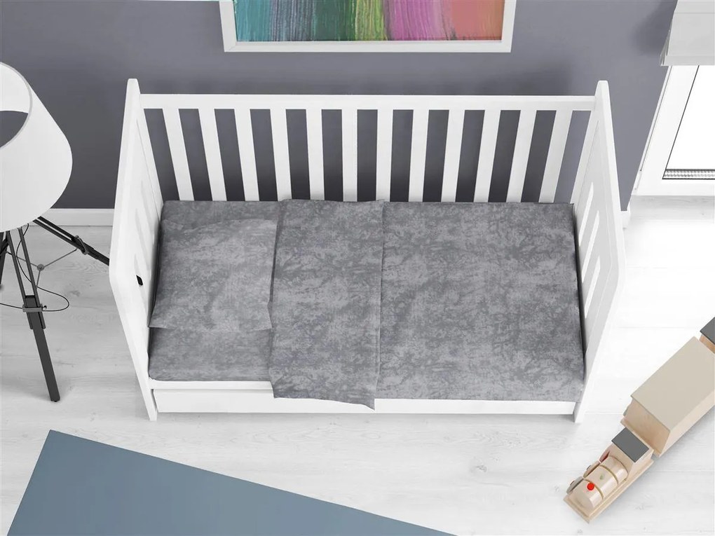 DIMcol Κατωσέντονο με Λάστιχο bebe Premium Shadow 613 0,70X1,40X0,15 Dark Grey 100% Cotton 31132019002