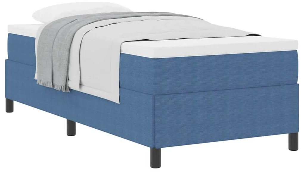vidaXL Σκελετός Κρεβατιού Μπλε 90 x 200 cm Βελούδο