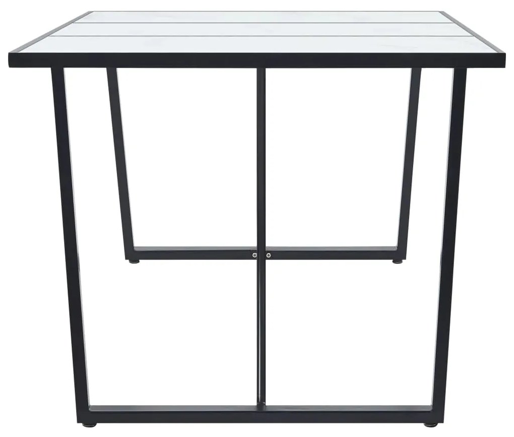 vidaXL Τραπεζαρία Λευκή 200 x 100 x 75 εκ. από Ψημένο Γυαλί