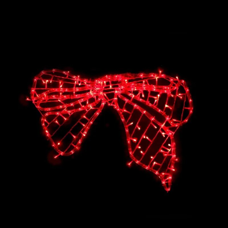 Φωτοσωλήνας με σχέδιο Bow LED-Prasino  (10 τεμάχια)