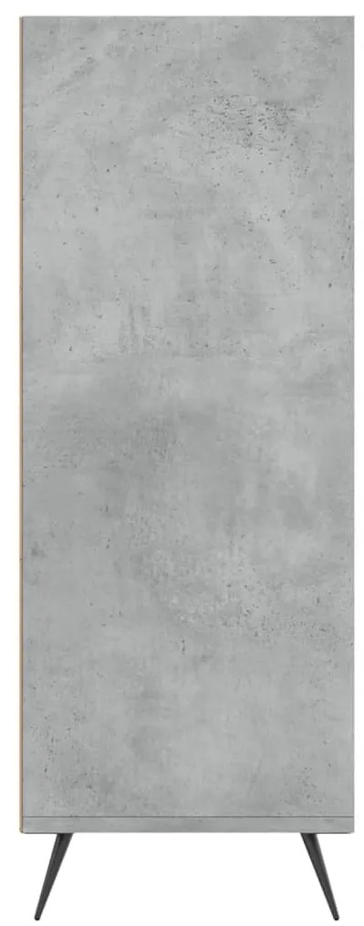 vidaXL Βιβλιοθήκη Γκρι Σκυροδέματος 69,5 x 32,5 x 90 εκ. Επεξεργ. Ξύλο