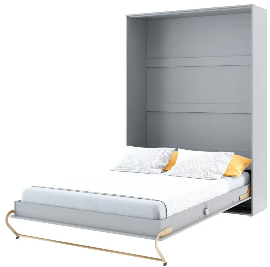 Σετ επίπλων Concept Pro Lenart AH145, Γκρι, Πλαστικοποιημένη μοριοσανίδα, Τάβλες για Κρεβάτι, 140x200, Με κρεβάτι, Με πρόσθετο εξοπλισμό, Ενιαίος, Διπλό