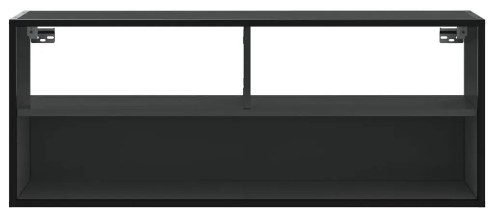 vidaXL Έπιπλο Τηλεόρασης Μαύρο 100x31x39,5 εκ. Επεξεργ. Ξύλο / Μέταλλο