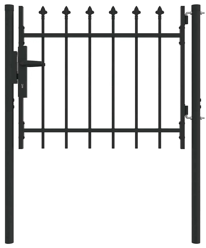 vidaXL Πύλη Φράχτη Γκρι 100 x 75 cm Χάλυβας με Επικάλυψη Πούδρας