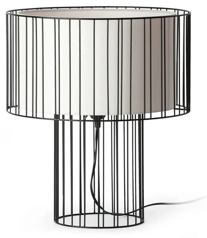 Επιτραπέζιο Φωτιστικό Linda 29311 E27 15W Black Faro Barcelona Aluminium, Textilene