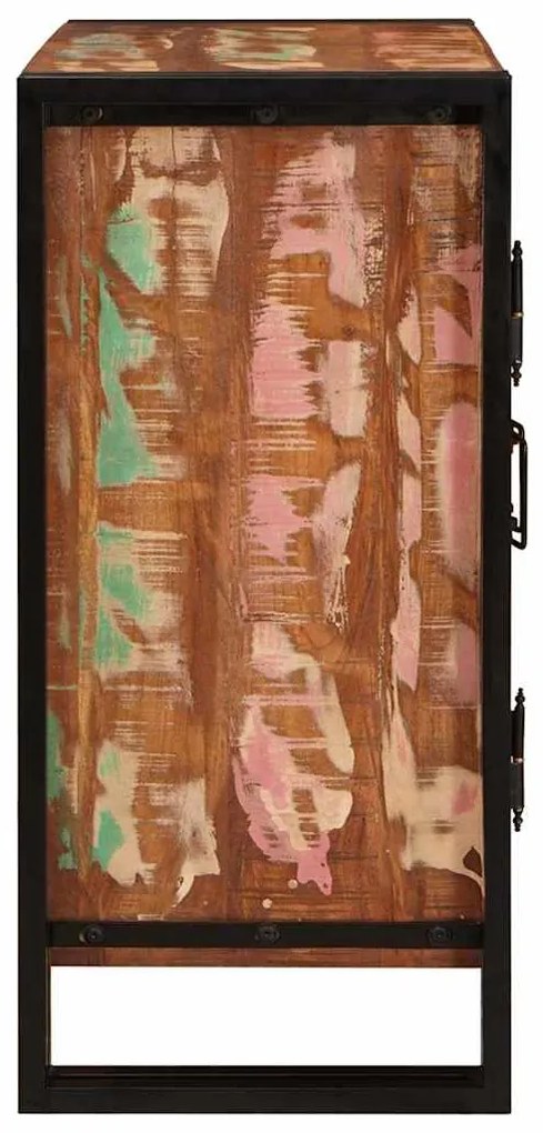 vidaXL Κομοδίνο Πολύχρωμο 38 x 33 x 58 εκ. Μασίφ ανακυκλωμένο ξύλο