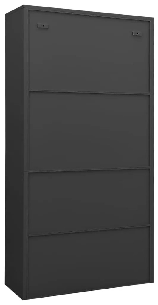 vidaXL Ντουλάπα Γραφείου Ανθρακί 90 x 40 x 180 εκ. Ατσάλινη