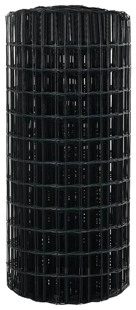 vidaXL Φράχτης Εuro Γκρι 0.6 x 50 μ. Σίδηρος με επικάλυψη PVC