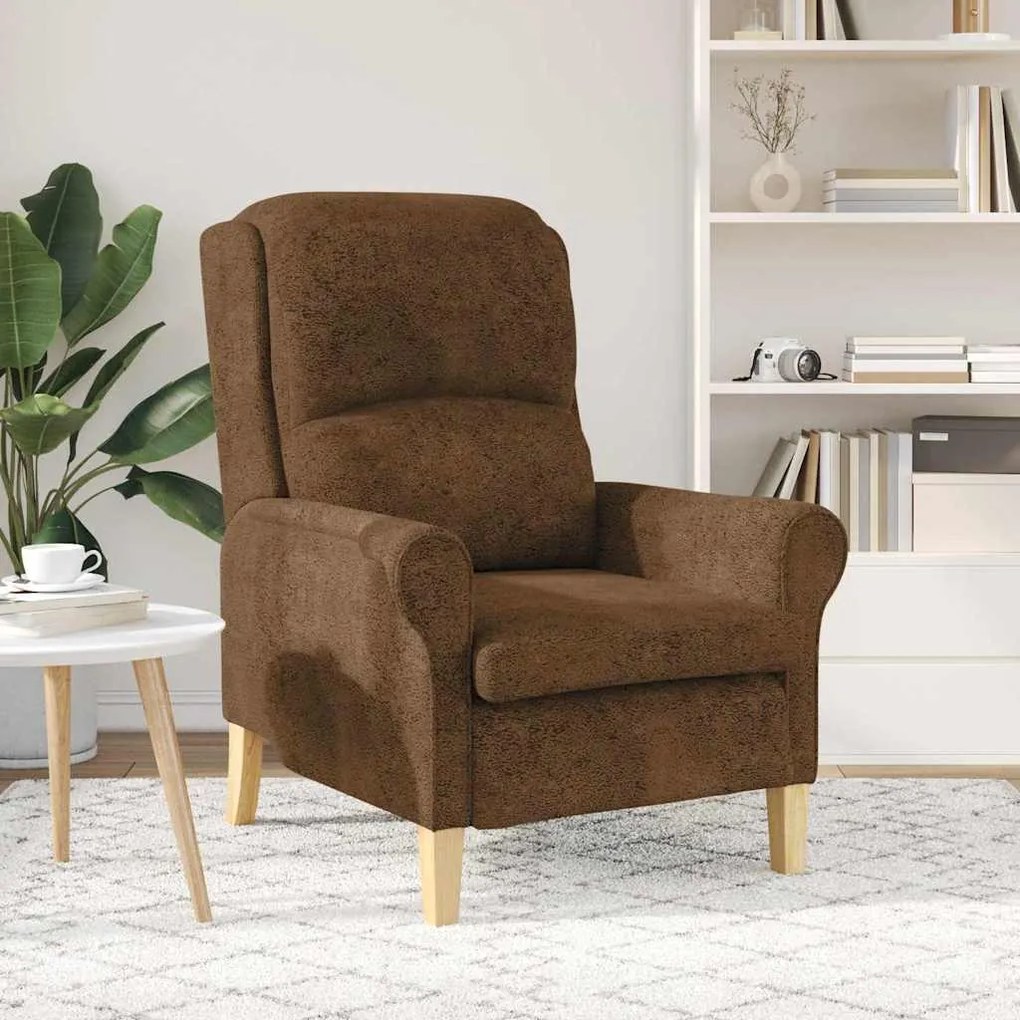 vidaXL Πολυθρόνα Καφέ 76 x 94 x 102 εκ. Τεχνητό δέρμα