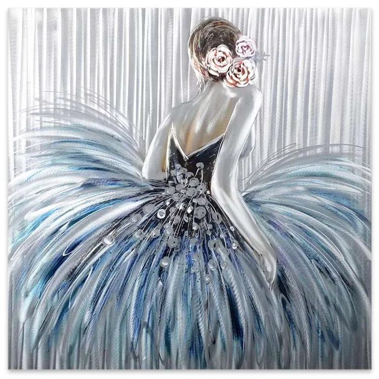 Πίνακας σε καμβά "Girl In Pearl Dress" Megapap ψηφιακής εκτύπωσης 90x90x3εκ. - 0206093