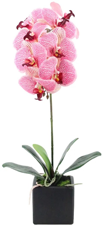 ORCHIDEA 4 ΤΕΧΝΗΤΟ ΛΟΥΛΟΥΔΙ PEVA ΚΕΡΑΜΙΚΟ ΡΟΖ ΚΙΤΡΙΝΟ H63cm - 020779 - 020779