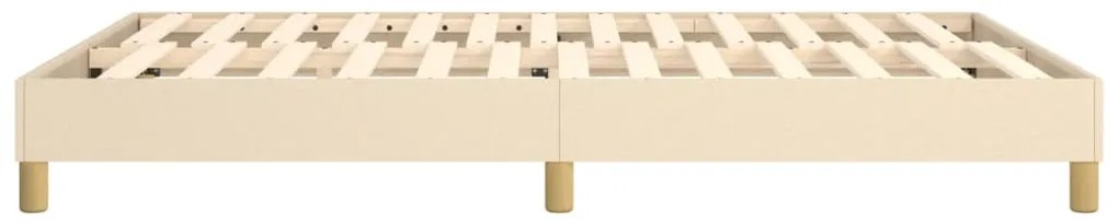 vidaXL Σκελετός Κρεβατιού Χωρίς Στρώμα Κρεμ 140x200 εκ.Υφασμάτινο