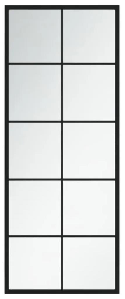 Καθρέφτης Τοίχου Μαύρος 100 x 40 εκ. Μεταλλικός - Μαύρο