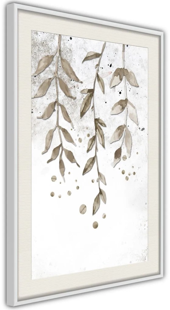 Αφίσα - Curtain of Leaves - 20x30 - Χρυσό - Με πασπαρτού