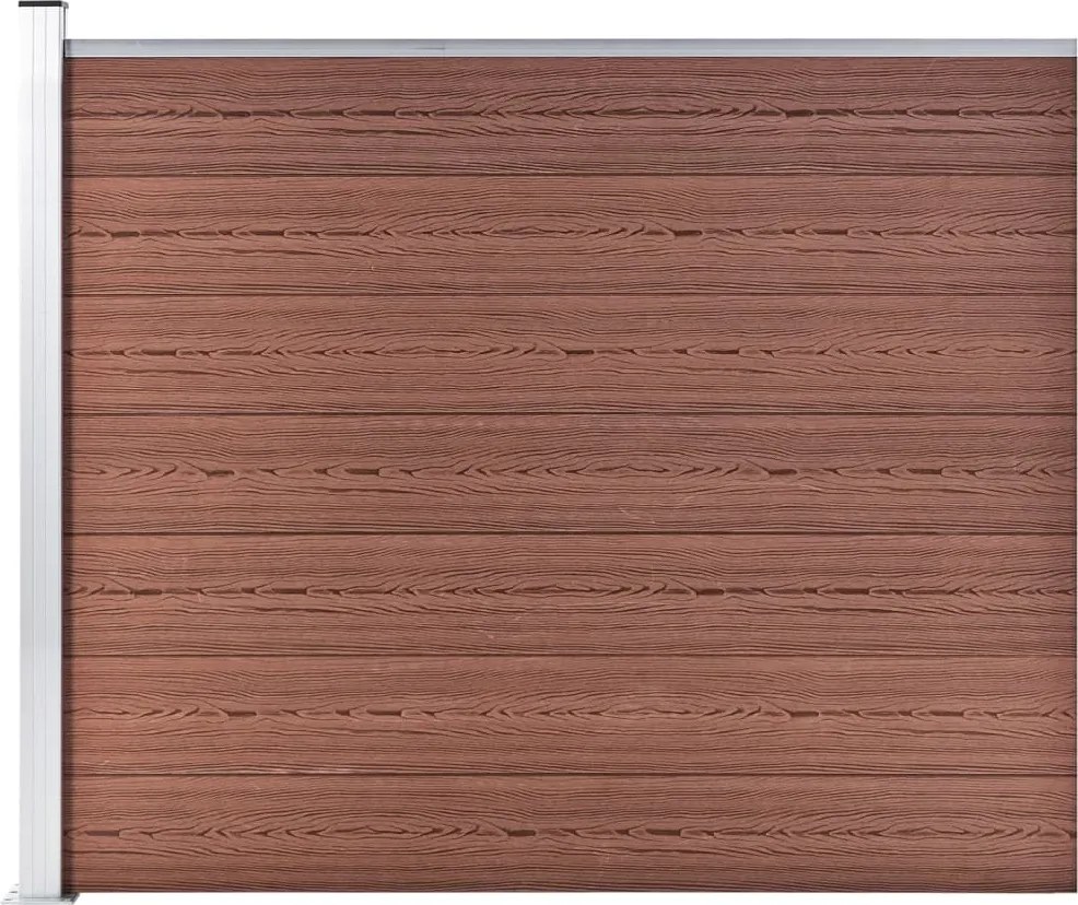 vidaXL Πάνελ Περίφραξης Καφέ 175 x 146 εκ. από WPC