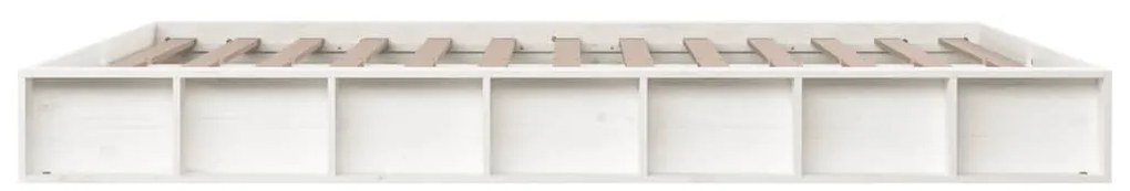 vidaXL Πλαίσιο Κρεβατιού Λευκό 160 x 200 εκ. από Μασίφ Ξύλο