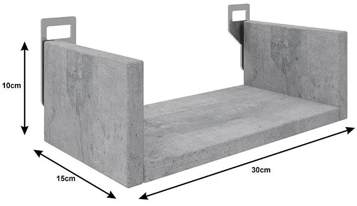 Ραφιέρα τοίχου Derva σε λευκή απόχρωση 30x15x10 εκ. 30x15x10 εκ.