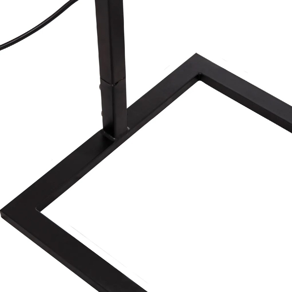 ΦΩΤΙΣΤΙΚΟ ΔΑΠΕΔΟΥ BRANS HM7532.11 ΜΕΤΑΛΛΟ ΜΑΥΡΟ--PVC ΛΕΥΚΟ ΚΑΠΕΛΟ 25x33x170Υεκ.