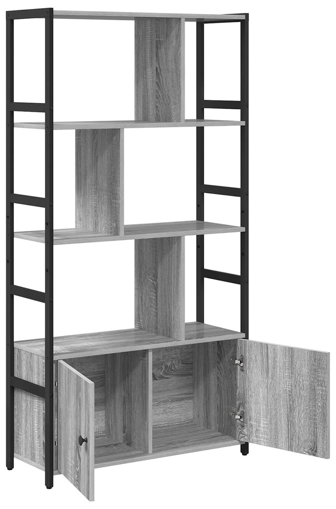 vidaXL Ράφι Βιβλίων Γκρι sonoma 80 x 30 x 155.5 εκ Επεξεργασμένο ξύλο