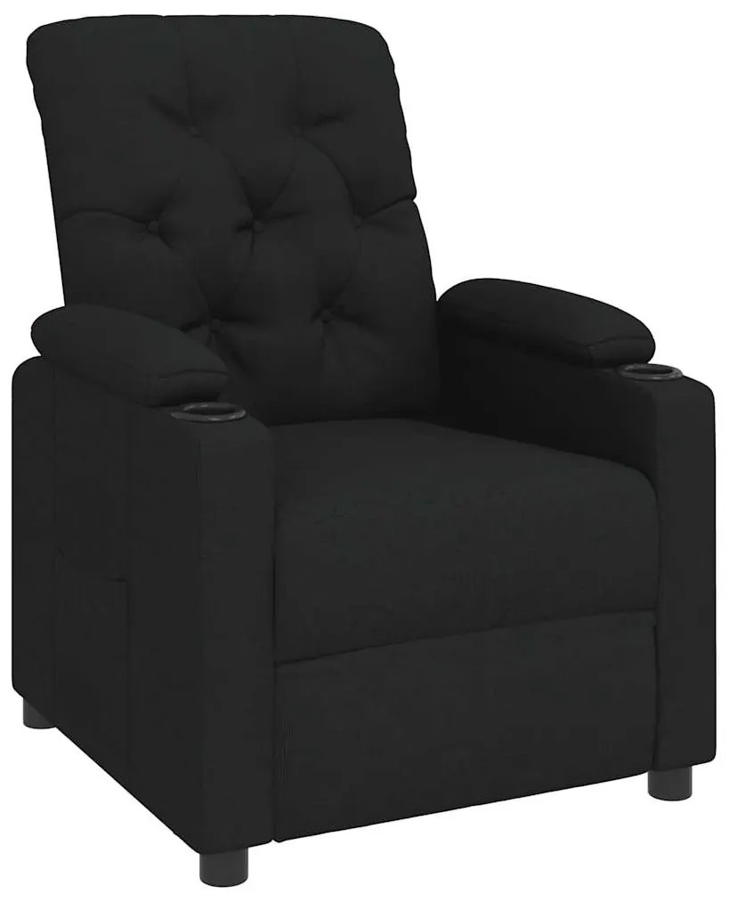 vidaXL Πολυθρόνα Ανακλινόμενη Μαύρη Υφασμάτινη